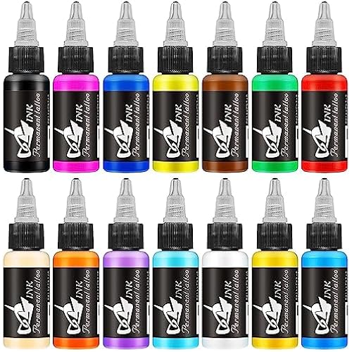 Tattoo Ink Set 1oz (30ml) Tattoo Supply 14 Colors Pigment Kit