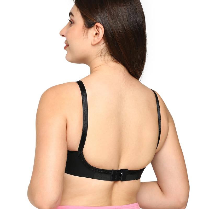Image of BLOSSOM Priyasajini Women's Full Coverage 100% Woven Cotton Single Layer Round Stitch Non Padded Wirefree Conical Cup Everyday Bra