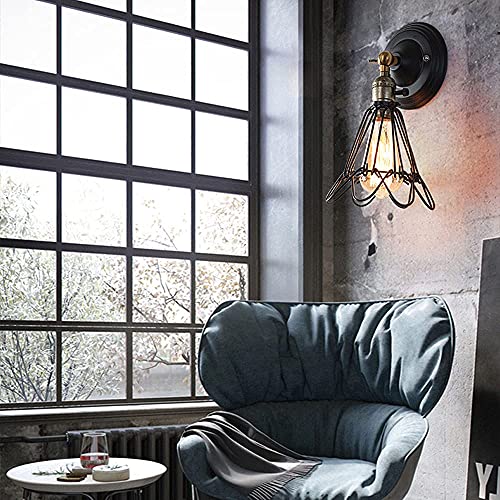 Lámparas de pared para ahorrar espacio: pack de 2 luces de metal ajustables 5