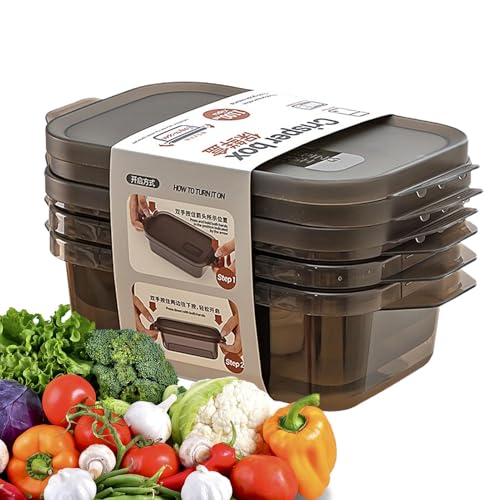 Contenedores para organizadores de alimentos,contenedores de almacenamiento para refrigeradores - Caja de almacenamiento de refrigeradores multifunción apilable | Contenedores de almacenamiento de