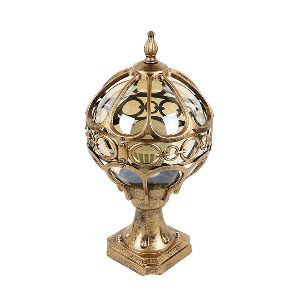 Lanterne d'extérieur étanche à la pluie et solaire en verre L