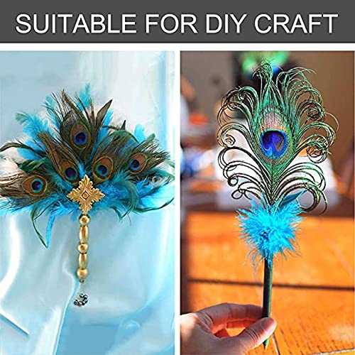 50 Piume Di Pavone Naturali 40-50cm - Per Decorazioni, Matrimoni, Artigianato