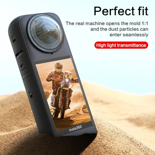 Image of Insta 360 One X4 2Pcs Dual Lens Protector Guard | Tempered Glass Lens Cover for Insta 360 Action Camera | Dust Proof, Anti-Scratch, Protective Accessories for One X4