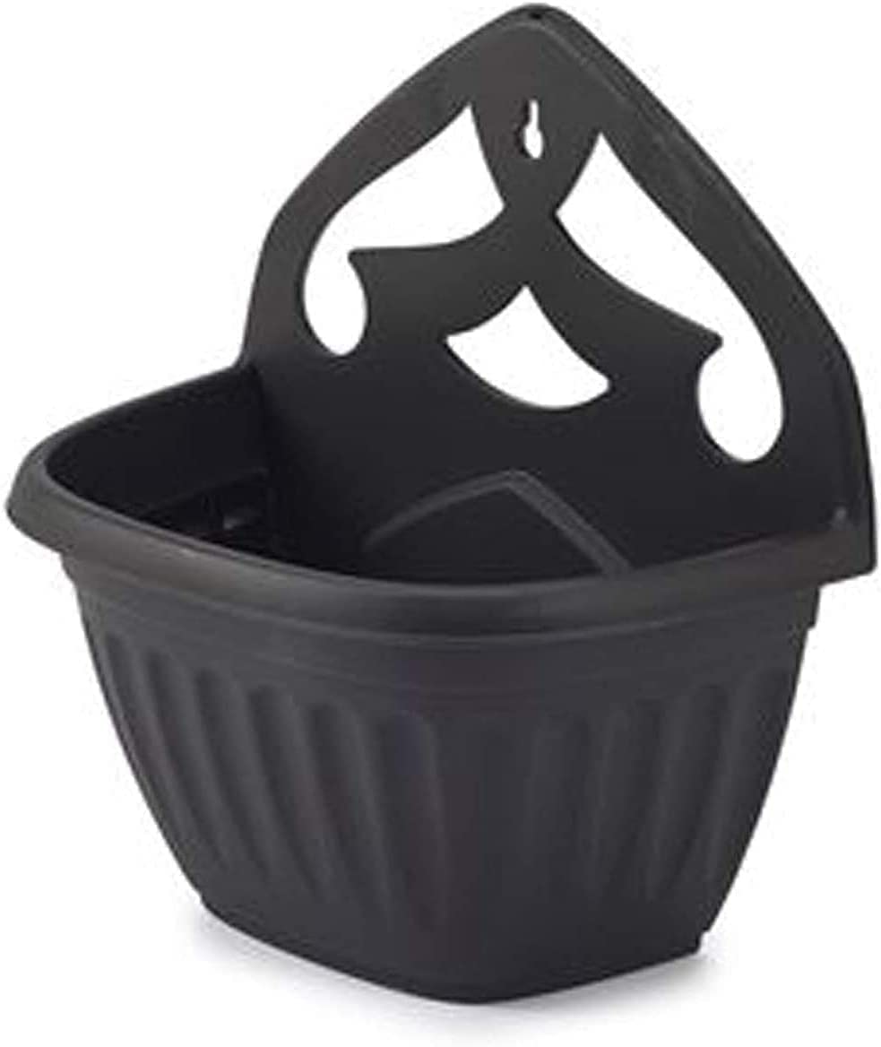 Homion Black Athens Wall Flower Planter Garden Plant Wall Mount Basket 32Cm (, 1)
