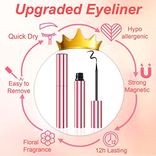 EYEKESHEアイライナー付き磁気まつげ、アプリケーターキット