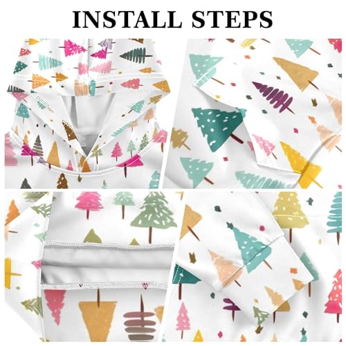 Kids Hoodies Sweaters Christmas Xmas Trees Hooded Sweatshirts with Big Pockets for Boys Girls B04002863