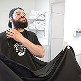 El delantal para barba Beardilizer es indispensable para cortar la barba, sin preocuparse por la limpieza.