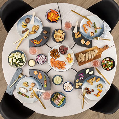 Ensemble de cuisson Princess Dinner4All Circle avec 4 plaques individuelles et spatules - 3