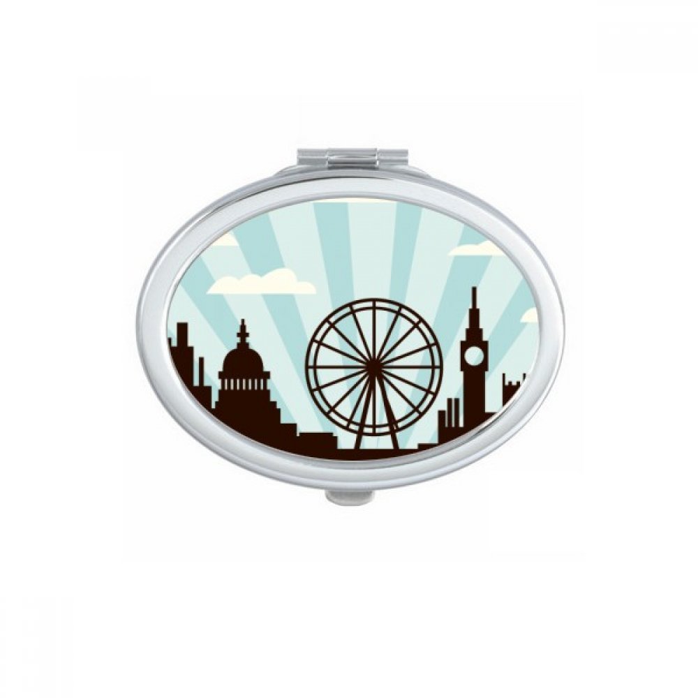 Miroir portable de Londres ovale pour retoucher son maquillage facilement et sans encombrement