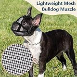 Maulkorb Hunde mit Kurzer Schnauze für Französische Bulldogge und Pitbulls, Abgeflachter Schnauze Hunde Maulkorb für Shih Tzu und Mops, Anti Beißen Kauen Bellen,ermöglichen Atmen und Trinken,Schwarz S