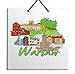 Produktbild Wood MDF tile wall hanging Wandbehang aus MDF-Holzfliesen Warsaw Warszawa capita city of Poland Royal Castle Main Market Square Warsaw Skyline Souvenir Home Décor