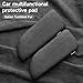 Car Elbow pad Memory Foam Rest pad Door armrest pad Center Console Knee arm pad Itlian Turn Fur Universal armrestarm pad car Knee Cushion pad Thigh Support Comfort Pillow (black line left)