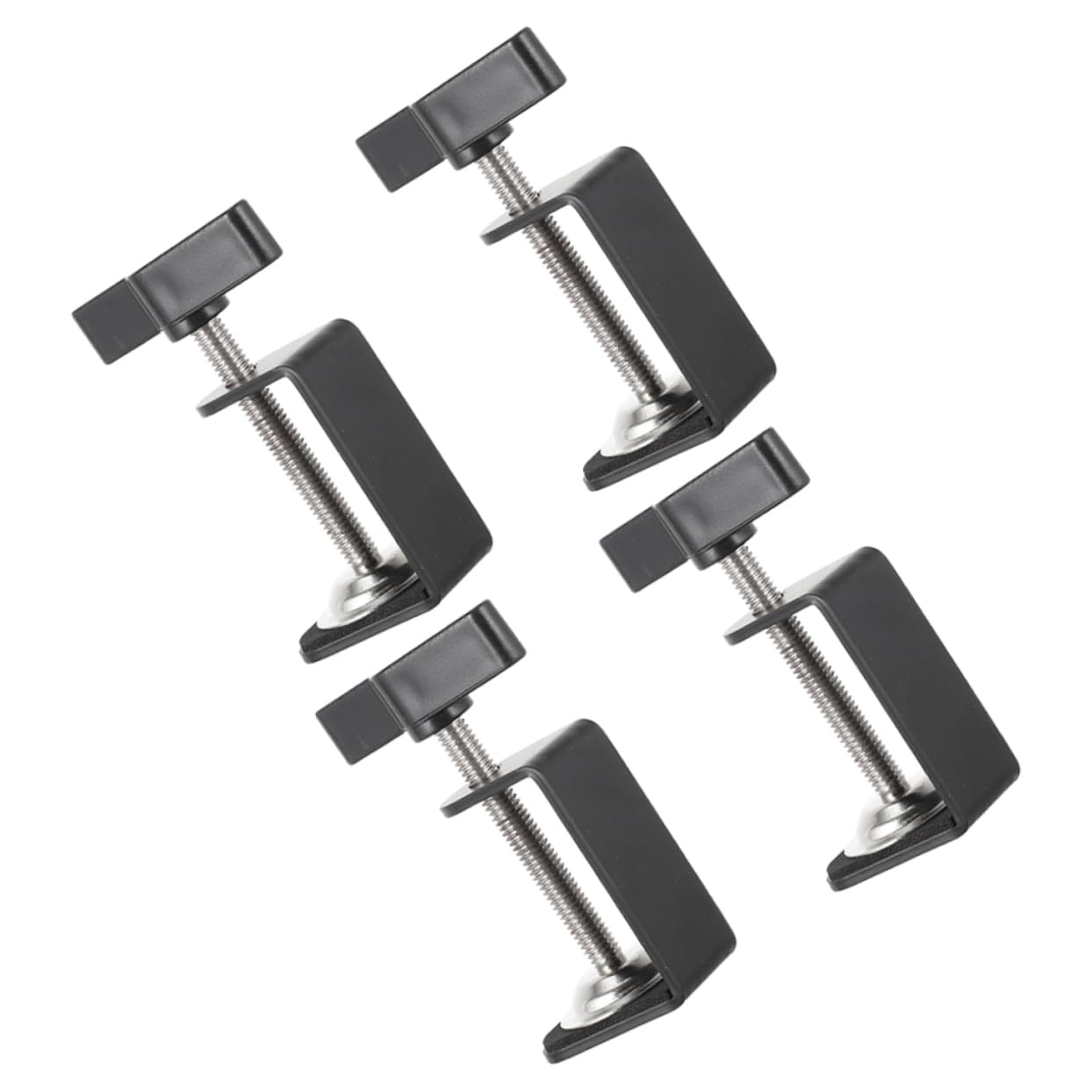 Tofficu 4pcs Metal Base Clip Desk Mount Clamps 360° Rotating Table Clamp Sturdy for Home Office