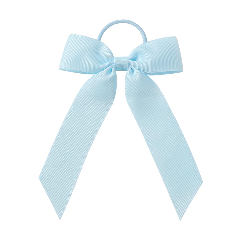 LATEAU Ribbon Bows 10PC Ribbon Hair Bows Elastic Ties Hair Accessories for Girls Toddler(16)