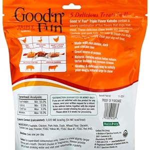 Goodnfun triple flavored rawhide kabobs for dogs 1 5 pound pack of 1   cucciolini doodles