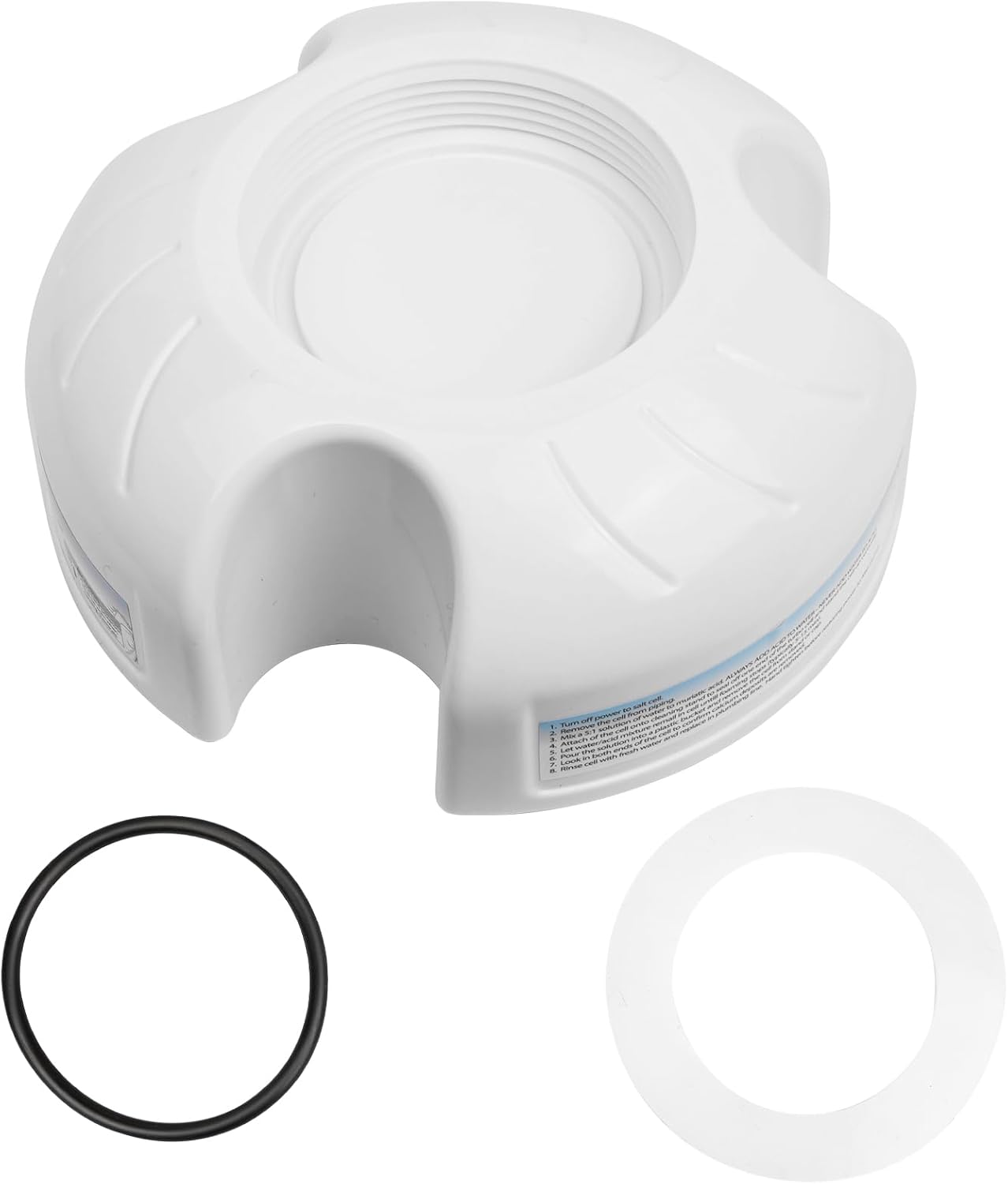 Zero Leaks Pool Salt Cell Stand for GLX-CELLSTAND Acid Washing Kit Heavy-Duty Cleaner Stand & Pool Cleaning Cap for Hayward & Pentair & Circupool Intellichlor Turbo Salt Chlorinator Cells white
