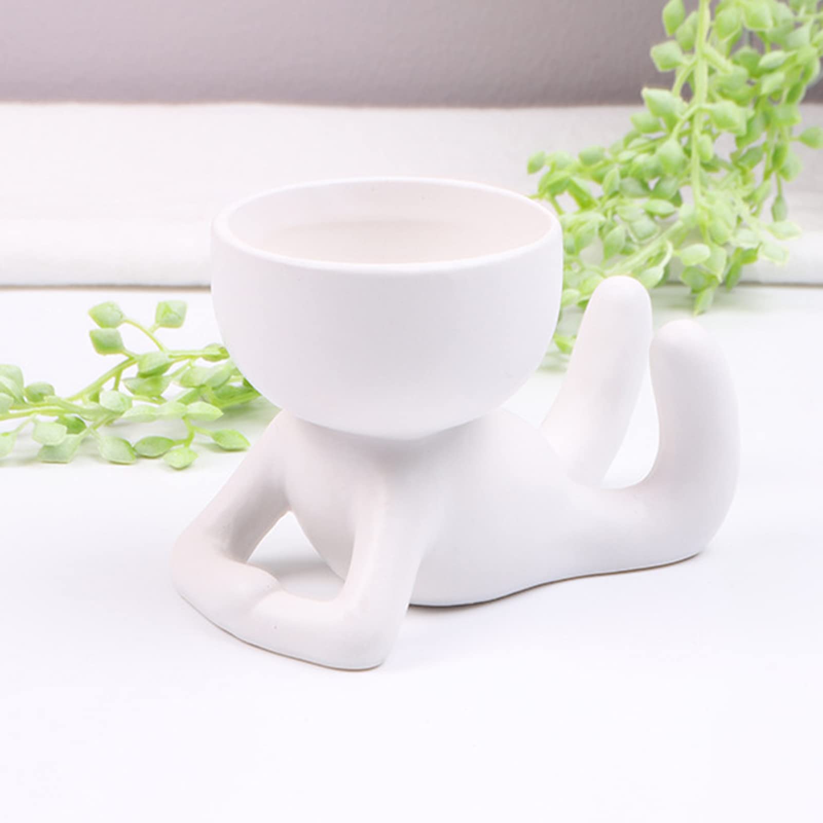 DIYOMR Pot De Fleurs Humanoïde En Céramique Pour Plantes