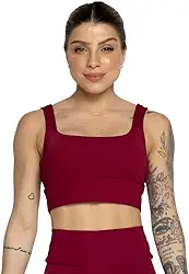 Top de Academia Fitness Alta Sustentação Poliamida Feminino Costura Embutida