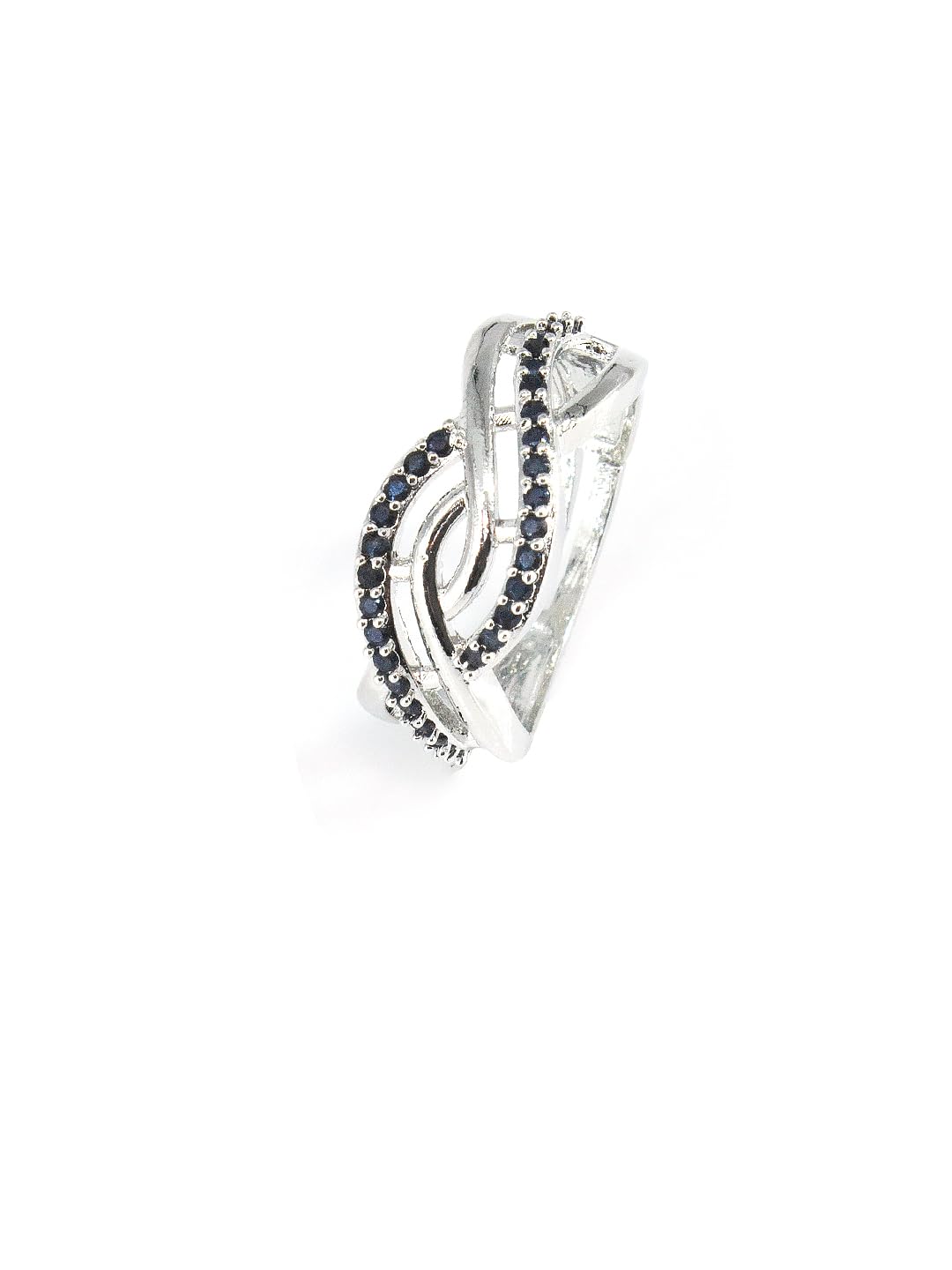 Rings For Women Blue AD Studded Minimal Ring For Cocktail, Wedding and Engagment Women and Girls Stylish Gift for Girls-image-25