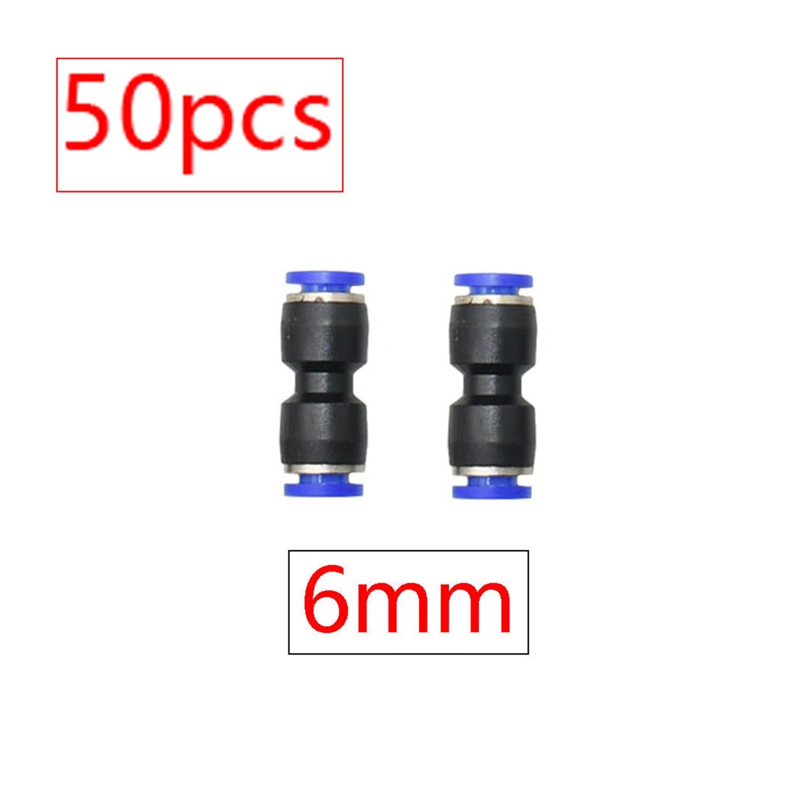 Złącze do węża ogrodowego 25/50 sztuk złączki pneumatyczne PU 1/2/3/4-kierunkowa prosta głowica łokcia trójnik złącze do 6 mm 8 mm rura rozdzielacz węża (kolor: Srebrny)