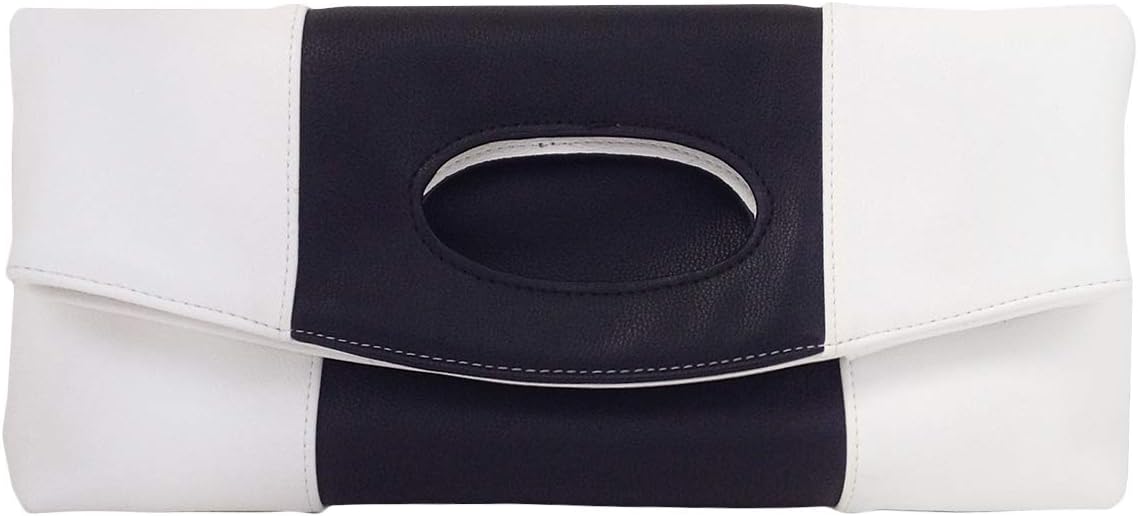 JNB Color Block Fold Over Clutch