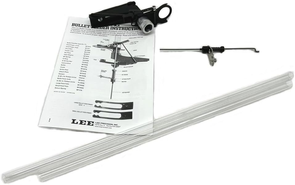 Lee Precision 90894, Pro 1000, Load-Master Progressive Press Bullet Feeder Kit, .355 to .365 Diameter .46" Upto .60" Long