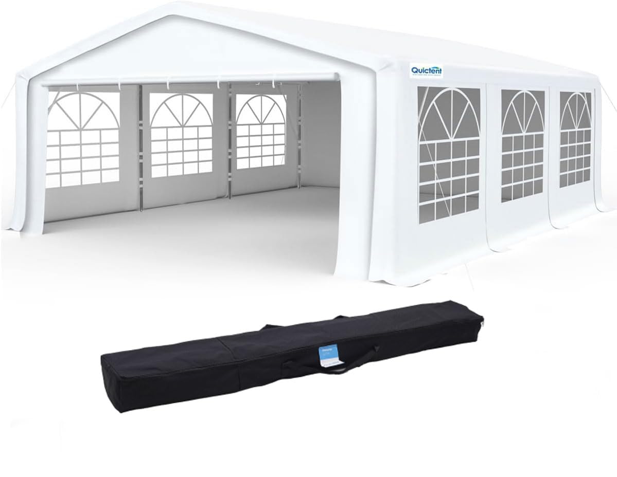 Quictent Premium 13x20 Party Tent Heavy Duty Outdoor Gazebo White Event Shelter Wedding Canopy Tent for Parties Carport BBQ with Removable Sidewall Windows & Storage Bags