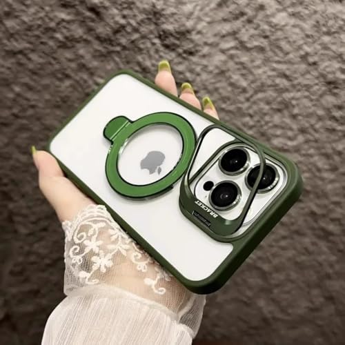 iPhone 15 Plus �p �P�[�X MagSafe�ɑΉ� ������� �ϏՌ� �B���J�����X�^���h ���� ���ϖh�~ �ϋv�� ���^ �y�� �S�ʕی� �X�}�z�P�[�X 15 Plus�p �X�^���h�@�\�g���b�v�z�[���t��