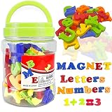 Magnets Alphabet Numbers Refrigerator Magnets, Colorful Letters ABC 123 Fridge Magnets for Vocabular