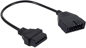 OBD1 12 Pins to OBD2 16 Pins, Diagnostic Tool Connector Adapter Cable for OBD1 12 Pins to OBD2 16