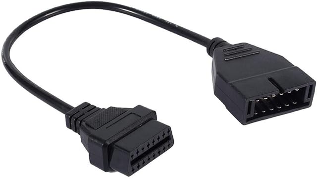 Keenso OBD1 12 Pins to OBD2 16 Pins Scanner Diagnostic Tool OBD II Adapter Cable Connector for G M