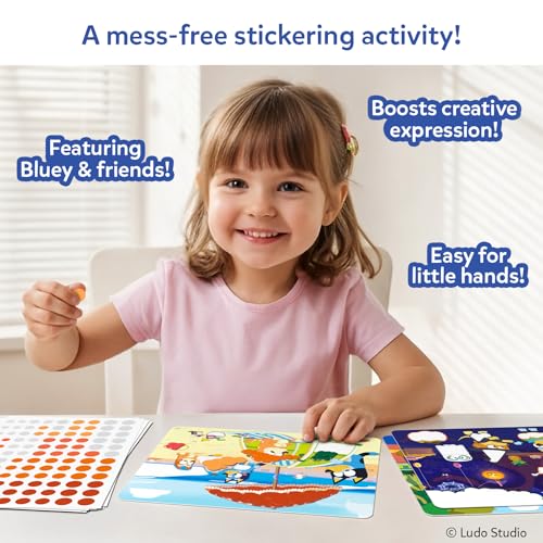Image of Skillmatics Bluey Dot It Sticker Activity - Mess-Free Fun for Kids, 500+ Stickers, Craft Kits, DIY Activity, Travel Toys, Gifts for Boys & Girls Ages 3, 4, 5, 6, 7