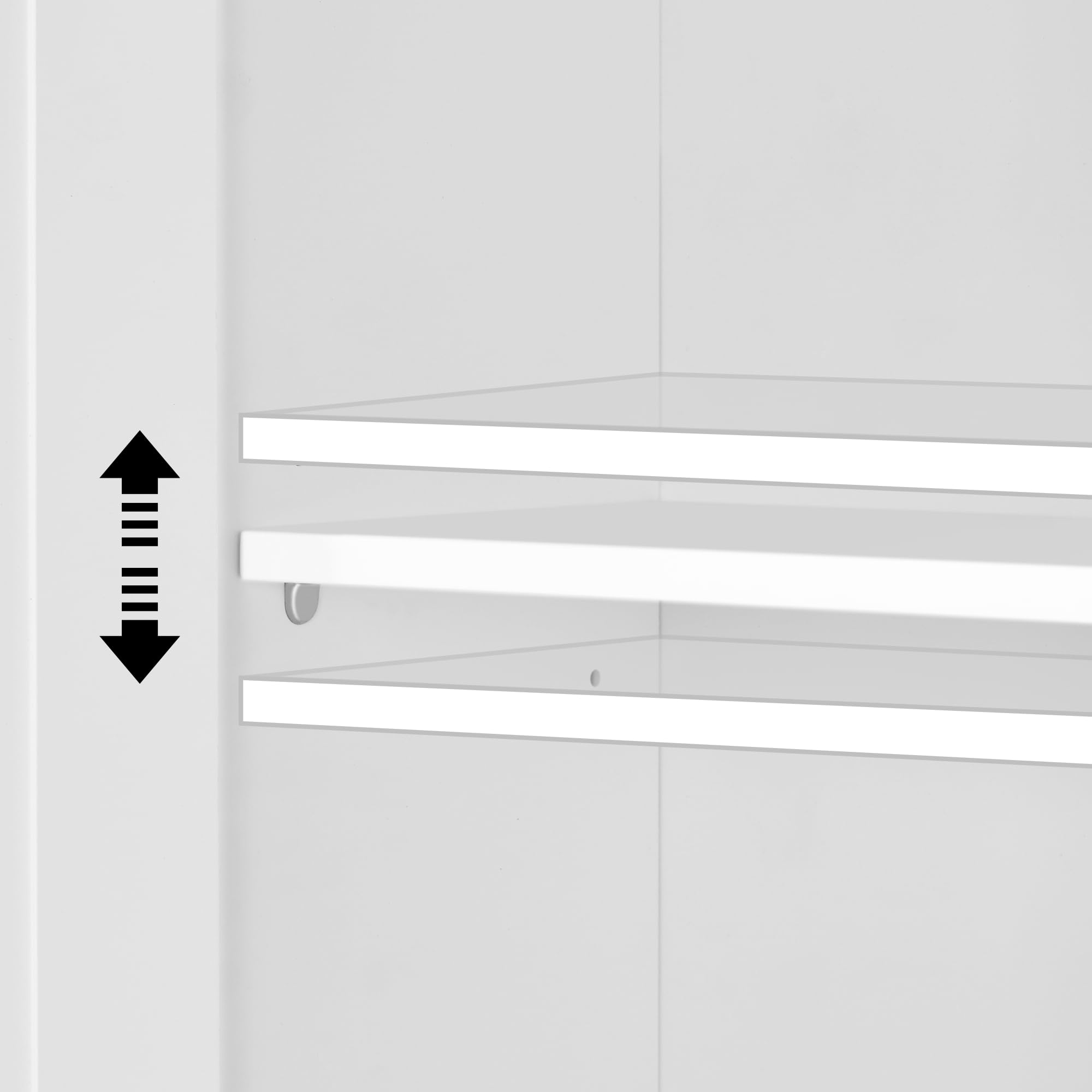 Yaheetech Meuble WC Dessus de Toilette/Machine à Laver, 75 x 23 x 180 cm, Armoire de Rangement de Salle de Bain avec 2 Étagères Réglables et 1 Compartiment Ouvert, Meuble Colonne sur Pied Blanc