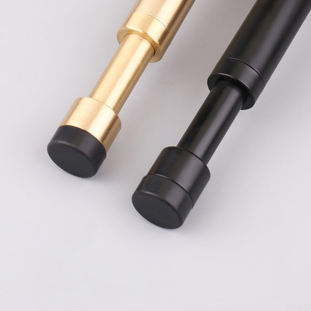 Door stoppers,Door Stop Punch Free Door Stop Anti-Collision Artifact Floor Door Stops Mute Wall-Mounted Bumper for Home Office(Copper-Gold) (Color : Aluminumblack)