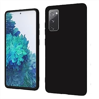 جراب سيليكون عالي الجودة مبطن من الداخل متوافق مع موبايل سامسونج جالاكسي S20 اف اي (اسود)