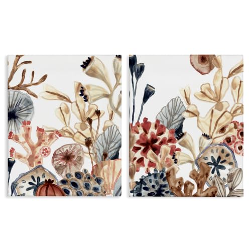 Stupell Industries Tropical Ocean Floor, 24 x 30 Inch Canvas Wall Art Set