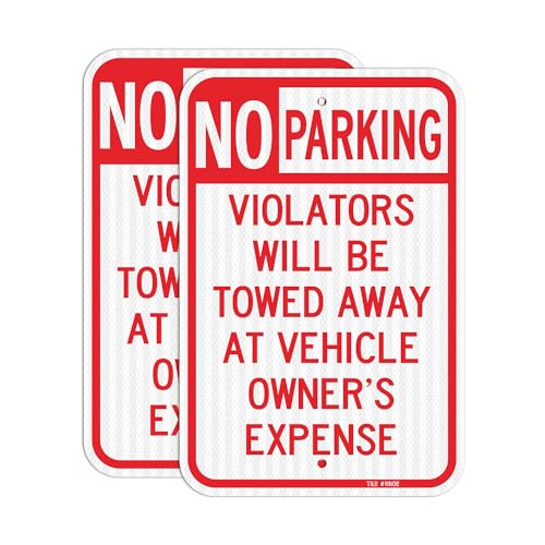 T&R 2-Pack Large No Parking Sign 18