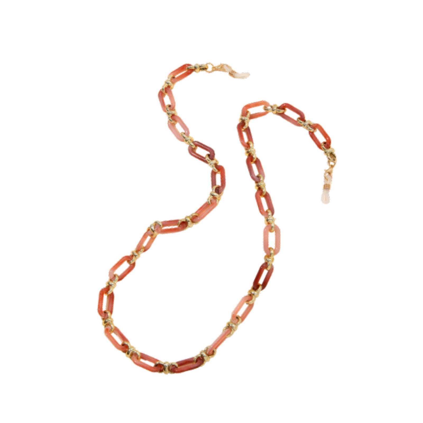 Glasses Chain Holder Acrylic Sunglasses Lanyard for Office Photo Props Beach Flesh pink-image-45
