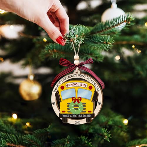 School Bus Ornament, Bus Driver Gifts, Driver Appreciation Gifts, Best Gift for Drivers Women Men, Busdriver World's Best Bus Driver — view 2