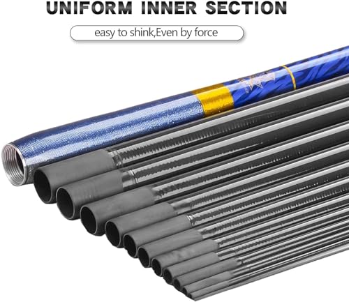 Canne à pêche rétractable carbone ultra dure 3.6M pour eau douce - 4