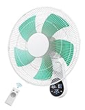 Mirdred Wall Mount Fan, 16 Inch 5 Blades 5 Speeds Wall Fan with Remote Control, 90 Degree 8 Hour Timer Oscillating Fan for Bedroom Home Kitchen...