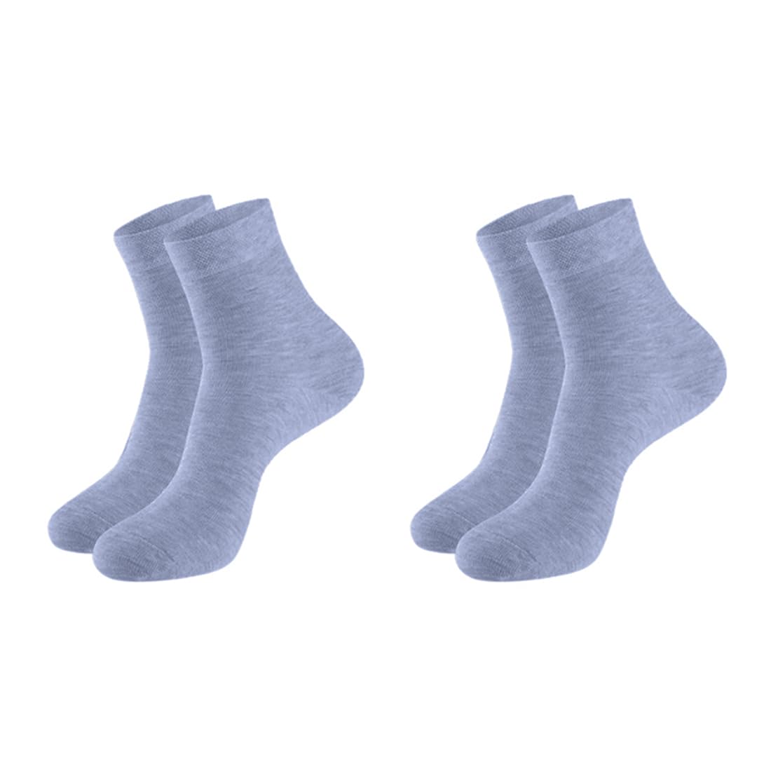 mukhaksh (Pack of 2 Pairs = 4 Socks Women Girls Cotton Grey Ankle Length Socks-picture-24