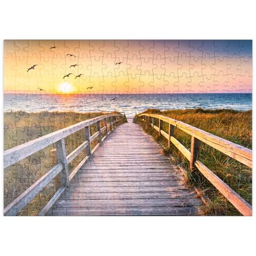 MyPuzzle Sonnenuntergang am Dünenstrand, Nordsee - Premium 200 Teile Puzzle - MyPuzzle Sonderkollektion von Puzzle Galaxy