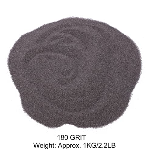 Aluminiumoxidsand, Aluminiumoxidpulver, Feiner Sand, 1 Kg, Wiederverwendbares Strahlpulver Zum Polieren, Schleifen (220er Körnung), Abrasive Trommelmedien (180 Körnung)