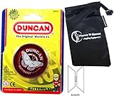 yoyo duncan walmart Incluso ahora (y tal vez en el futuro), los yoyos de truco de cuerda utilizan una forma similar de "ala". Este es el yo-yo original Duncan Butterfly con un eje fijo de metal y mitades no modulares. Es un gran yoyó para empezar a aprender trucos, y un gran alivio del estrés también