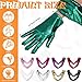 wlilupah Halloween Metallic Costume Green Gloves Shiny Princess Evening Stretch Dress Gloves for Men's and Women's Halloween Cosplay Party Dance (Green)
