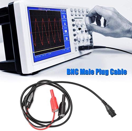Oscilloscope Test Lead Set, P1204 BNC Male Plug to Safety Banana Plug Coaxial Cable with 1 Meter Cable Length