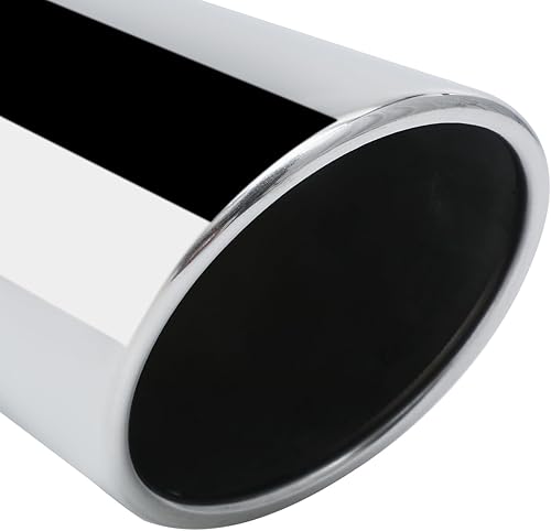 Miniatura 5 de M-AUTO Silenciador universal de entrada y salida de 4 pulgadas y 6 pulgadas, longitud total de 15 pulgadas, accesorios de acero inoxidable