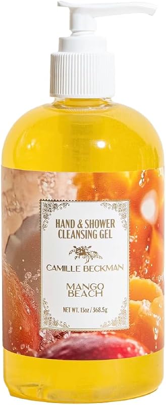 Gel de limpeza para mãos e banho Camille Beckman Mango Beach, 385 mL