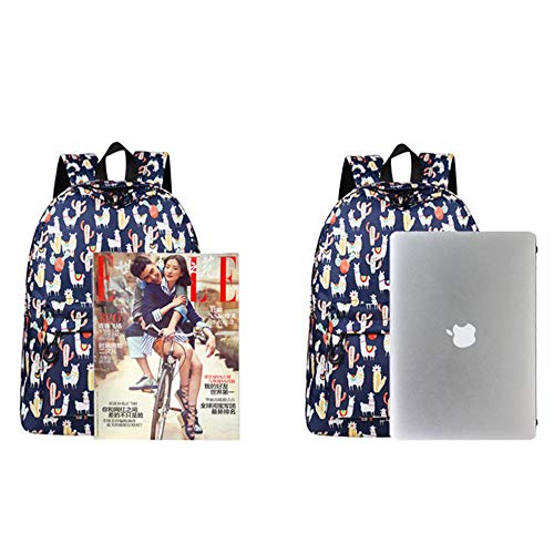 Mochila para portátil impermeable escolar con estampado de alpaca juvenil 3